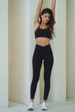 Black crossover scrunch bum leggings