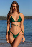 Sofia Tie Side Bikini Bottom - Emerald