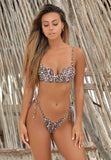 Leopard print bikini top