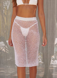 White Crochet Beach Skirt