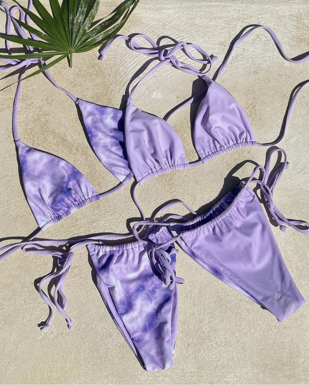 Reversible Lilac Tie Dye Bikini Bottoms